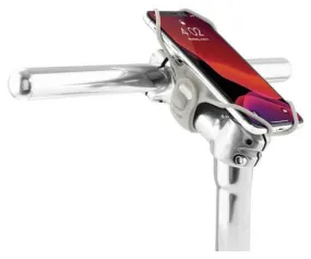 Bike Tie Pro 3 Gray : support pour téléphone (écran 5.8 à 7.2 pouces) - fixation guidon ou tige de vélo - Gris clair