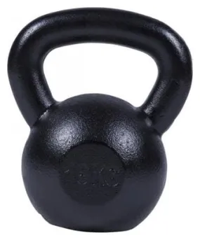 Poids Kettlebells de 2 KG à 32 KG + Lots de 2  3 ou 8 Kettlebells - Gris - noir ou or - Couleur : NOIR - Poids : 16 KG