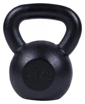 Poids Kettlebells de 2 KG à 32 KG + Lots de 2  3 ou 8 Kettlebells - Gris - noir ou or - Couleur : NOIR - Poids : 24 KG
